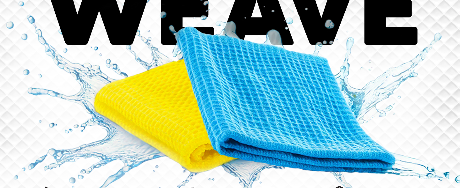 The Standard Waffle Weave, a versitile towel made for cleaning windows and glass.