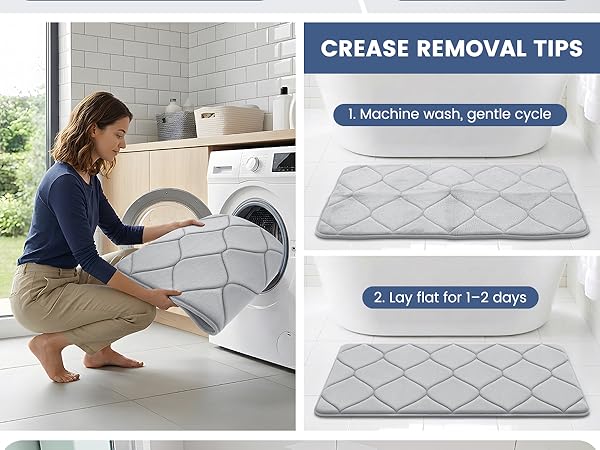 Non Slip PVC Backing Bathroom Rugs