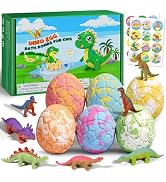 Bath Bombs for Kids with Dragon Toys Inside, Sanyi Dinosaur Toys Gifts for Kids 5-7, Dino Egg Fil...