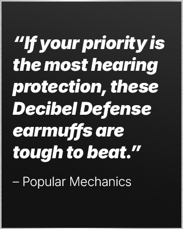 decibel defense shooting ear protection noise reduction noise cancelling ear muffs gun range