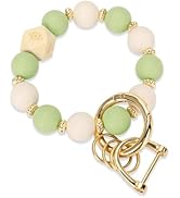 WEESMILE Silicone Key Ring Bracelet for Women | Stretchy Wrist Keychain Bracelet for Car Keys, Wa...