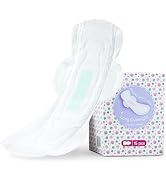 PurComfy Teens Maxi Period Pads with Wings for Tweens, Organic Cotton Sanitary Pads for Teens Gir...