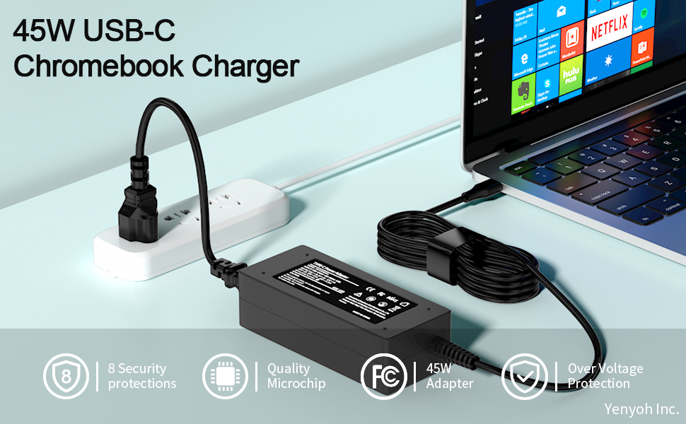 HP Chromebook Charger USB C