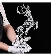 Acrylic Reindeer Christmas Decor Figurine - Modern Elegant Clear Reindeer Ornaments for Christmas...