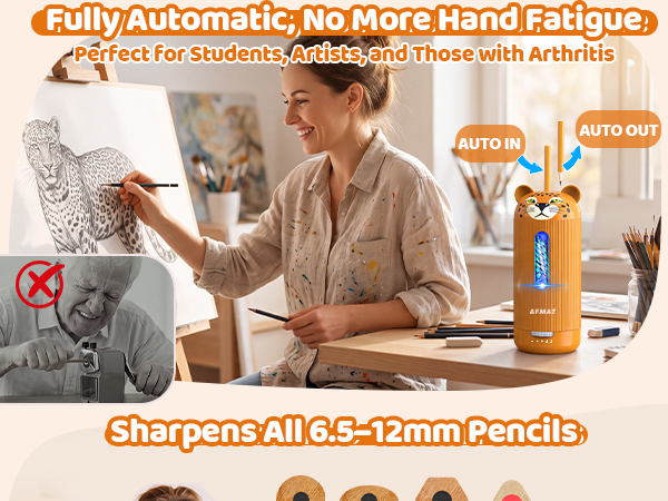 electric pencil sharpener for colored pencils