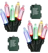 BrizLabs Christmas Lights Multicolor, 17.94ft 50 LED Christmas String Lights, Battery Christmas L...