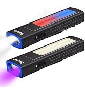 Banral Rechargeable EDC Flat Flashlight with UV, White LED, 1200 Lumens USB-C Portable Pocket Fla...