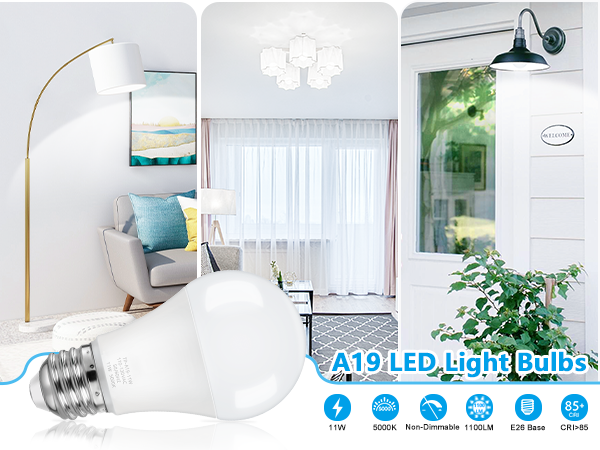 11W A19 led bulbs