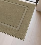 JSEI Door Mat for Entrance, Washable Low Profile Doormat for Front and Back Door, Absorbent Dirt-...