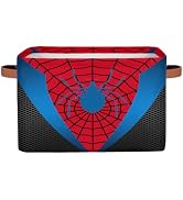 Ackutea Red Spider Web Storage Bins - Large Collapsible Rectangle Shelf Closet Organizer Baskets ...