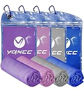 YQXCC 4 Pack Cooling Towel (47"x12") Ice Towel for Neck, Microfiber Cool Towel, Soft Breathable C...
