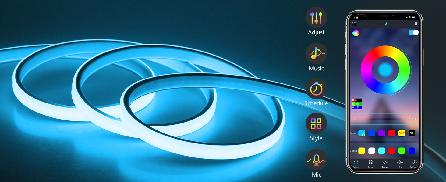 Ice Blue COB LED Strip Light