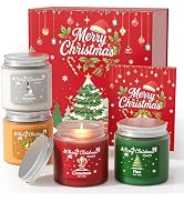 NORVENCE Christmas Candles, Scented Candle Gift Set of 4, Holiday Candles for Women and Men, Perf...