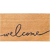 THEODORE MAGNUS Door Mat – Coir Doormat for Outdoor Entrance, Durable Welcome Mat with Non-Slip B...