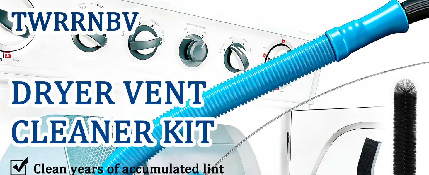 Dryer Vent Cleaner Kit with Dryer Vacuum Hose Attachment