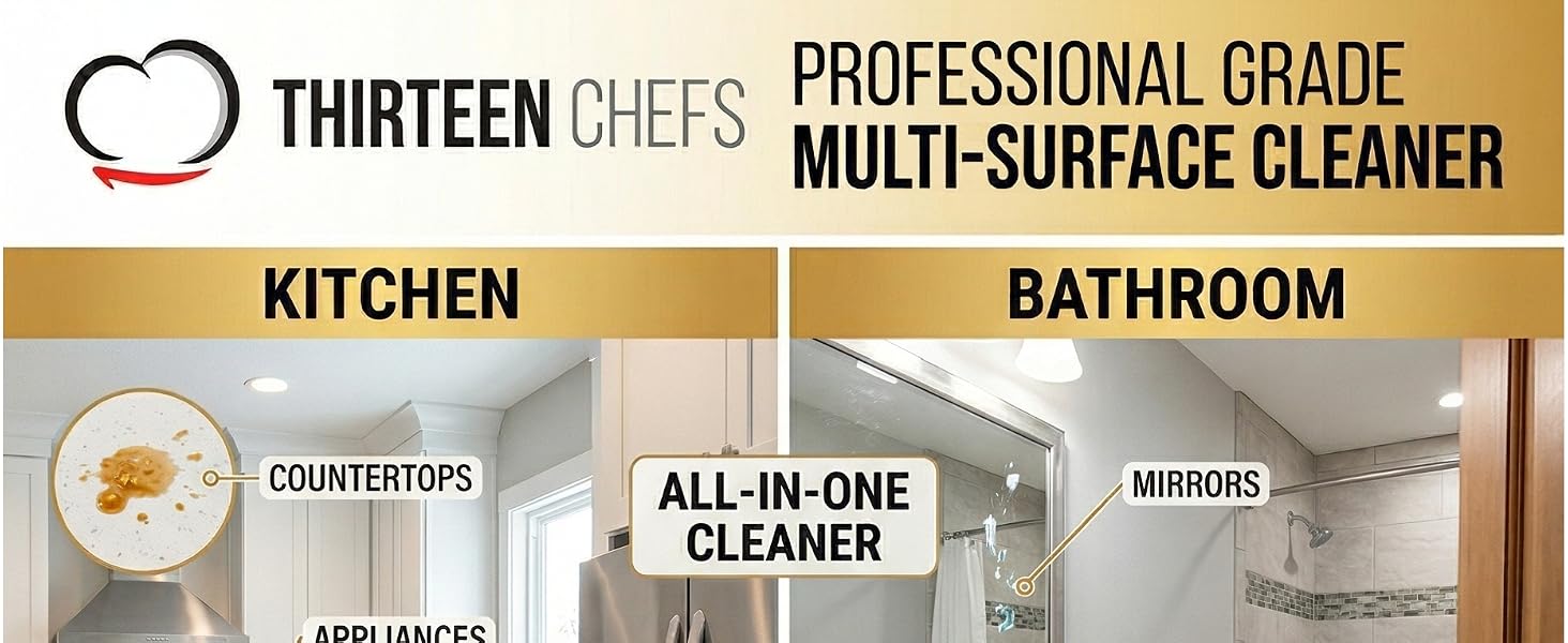 Professional Grade Multi Surface Cleaner for Kitchen and Bathroom