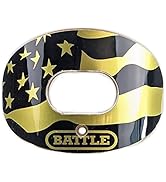 Battle Sports American Flag 2.0 Chrome Oxygen Football Mouthguard - Convertible Strap, Superior A...