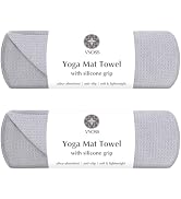 Vnoss 2 Pack Microfiber Hot Yoga Towel Sweat Wicking for Grip Dots Mat 72×24 Inch