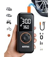 AstroAI L4 Tire Inflator Portable Air Compressor, 150PSI Portable Air Pump for Car Tires with Pre...