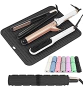 AMIJEAL Oversize Silicone Heat Resistant Mat for Hair Tools, Curling Iron Mat, Hot Tools Holder, ...