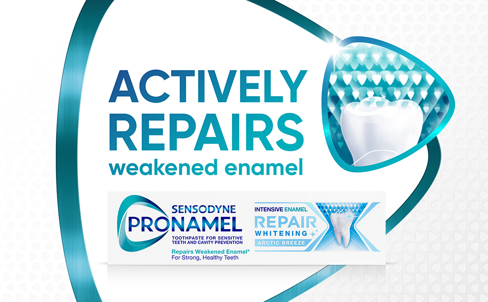 Actively repairs weakened enamel