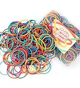 zelin 100 Pcs Rubber Bands, Office Supplies, Boxed Colorful Rubber Bands for Bracelets, Money, Cr...