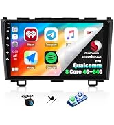 4GB+64GB, 8 Core Qualcomm Car Stereo Radio for Honda CRV 2007-2011 Android 13 Wireless CarPlay An...