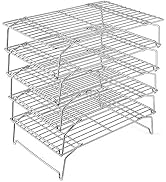 P&P CHEF Cooling Rack, 5-Tier Stainless Steel Stackable Baking Cooking Racks for Cooling Roasting...