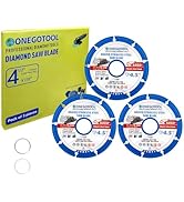 ONEGOTOOL 4-1/2 inch Diamond Cutting Wheels for Angle Grinder Discs Metal Saw Blades Applied to S...