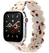 MAIRUI Resin Stretchy Watch Band for Women Compatible with Apple Watch 38/40/41mm 42/44/45/49mm T...