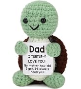 TuSuQing Dad Gifts from Daughter Son, Fathers Day Birthday Gifts Mini Funny Turtle with Love You ...