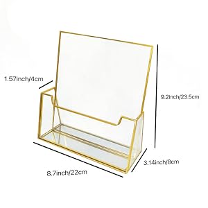 Gold Glass Brochure Holder
