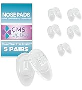 GMS Optical 15mm Medium / 6mm Regular Width - Push-in Tear Drop Silicone Nose Pads for Glasses, S...