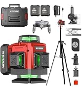weiddw Laser Level with Tripod, Self Leveling Laser Level 4x360°, Green Line Laser 4D Laser Level...