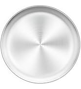 TeamFar Pizza Pan, 13.4 inch Stainless Steel Large Pizza Pan Tray Round Oven Baking Bakeware, Hea...
