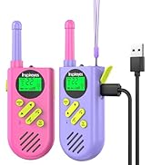 Inspireyes Walkie Talkies for Kids Rechargeable,Toys for Boys and Girls Ages 3-12, 2 Pack Long Ra...