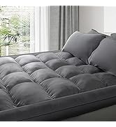 NEXHOME PRO Organic Cotton Full Cooling Mattress Topper,Pillow Soft Mattress Top for Bed with Baf...