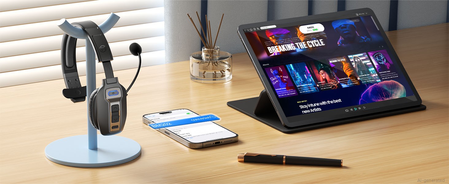 Multi-point pairing of Bluetooth 5.2 for trucker headset