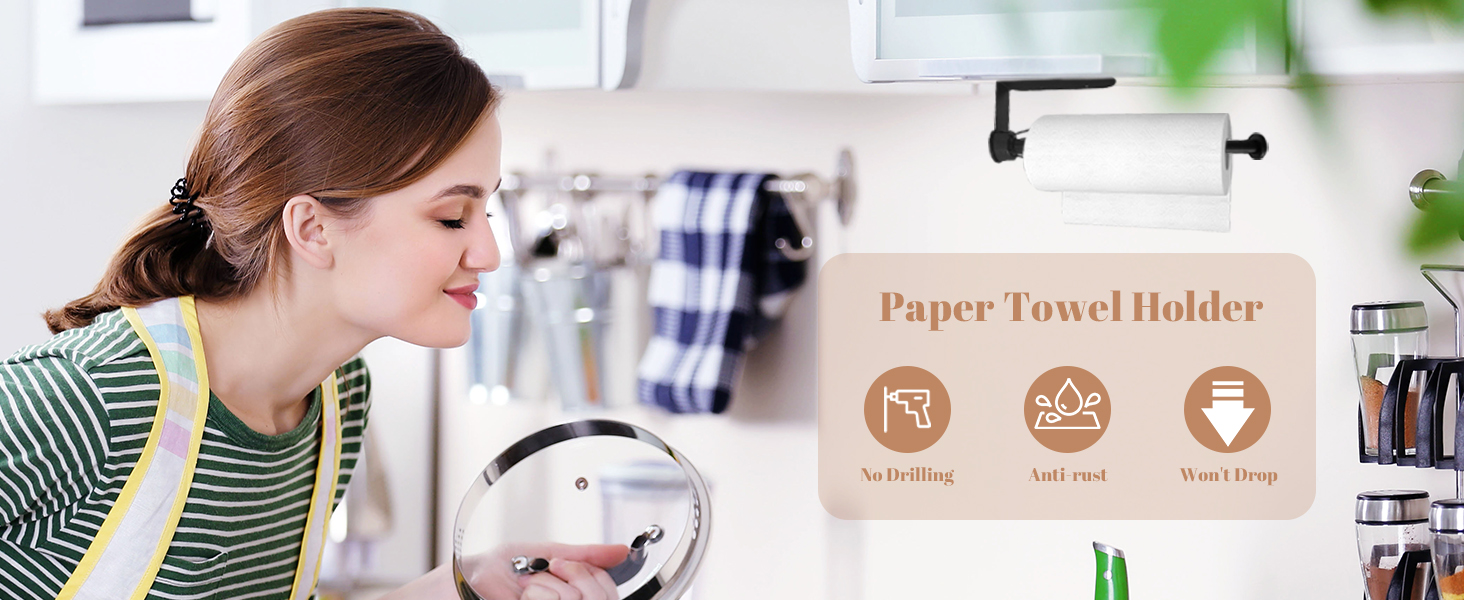 paper towel holder under cabinet