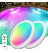 Askyli Pool Lights for Above Ground Pools, Upgraded Rechargeable Dynamic Lighting Inground Pool L...