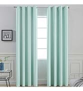 Yakamok Treatment Blackout Thermal Insulated Room Darkening Solid Grommet Curtains/Drapes for Bed...