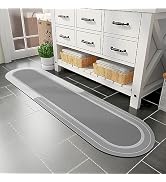 MontVoo Bathroom Rug Mat Runner Long-Bath Mat for Bathroom Non Slip Absorbent Quick Dry Thin Bath...