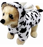 Mipcase Dog Halloween Cow Costume Funny Pet Cow Cosplay Costume Cute Outfit for Small Dogs