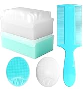 Cradle Cap Brush for Babies, Set of 5 Baby Bath Essentials with Bath Sponge Silicone Scrubber Lon...