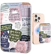 Shorogyt Phone Wallets Compatible with Magsafe Wallet Magnetic Card Holder - Words Pattern for Wo...