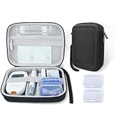Krypthos Diabetic Supplies Travel Case, Carrying Case for Diabetes Blood Glucose Meter, Portable ...