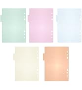 Toddmomy 10Pcs Binder Dividers Plastic Dividers Binder Dividers Classified Label for Six- Hole Pl...