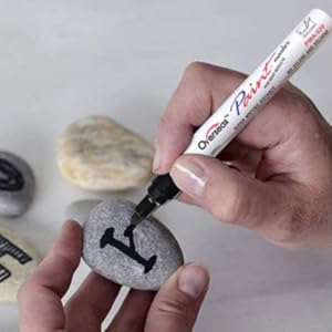 Use Overseas paint marker mark on stone