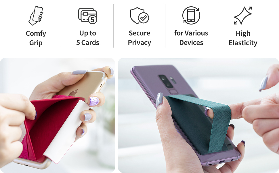 mobile phone strap for back of phone finger holder hand strap silicone reusable phone finger strap