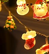 LOLStar Christmas Fairy String Lights, 20 LED Xmas Warm White Lights Hanging Decors with Santa Cl...